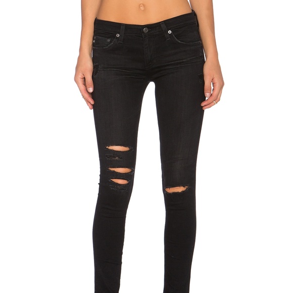 Ag Adriano Goldschmied Denim - AG Legging 4 Years Twilight Black Destroyed Skinny